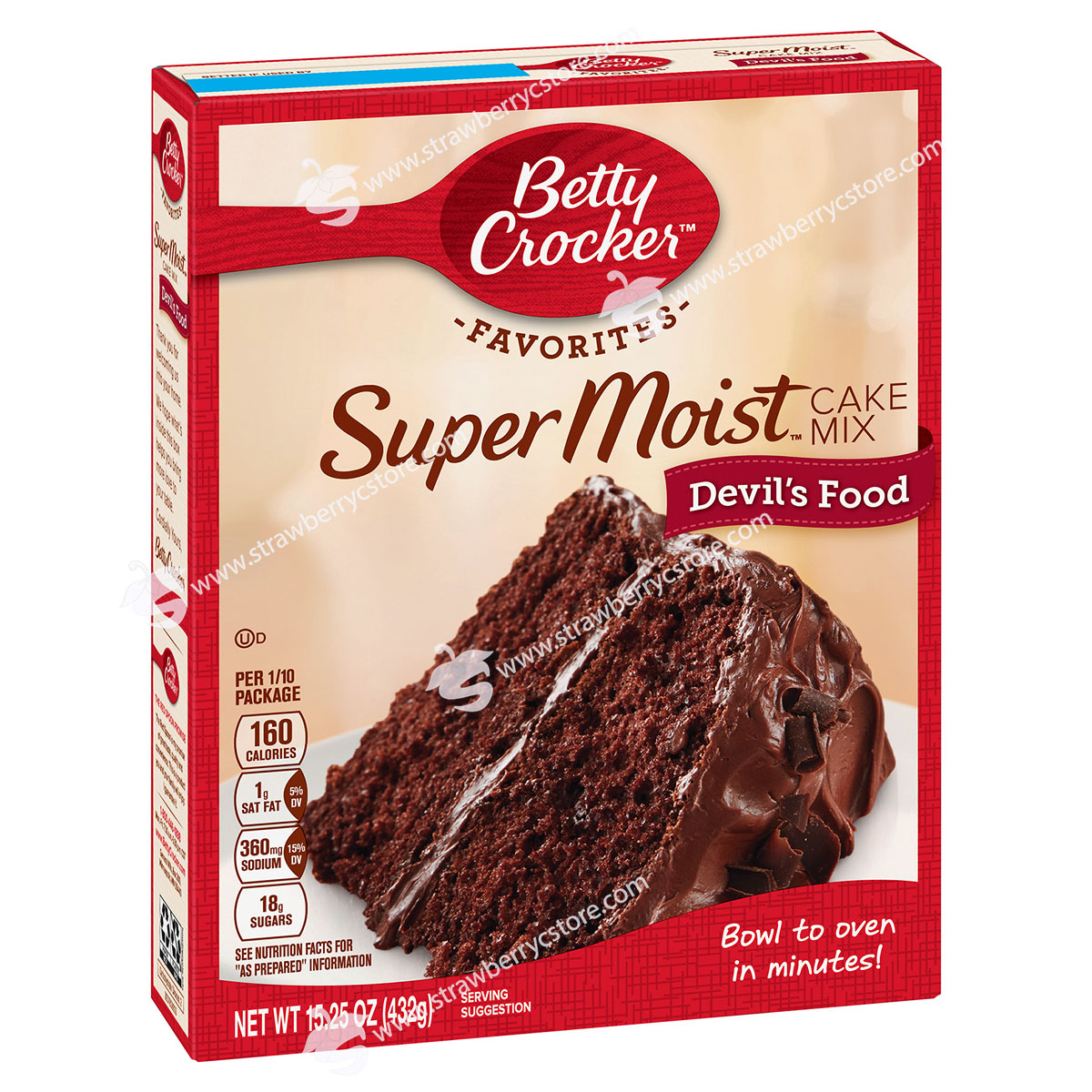 Bột làm bánh pha sẵn betty crocker super moist cake mix, hộp 432g 15.25 oz. - ảnh sản phẩm 2