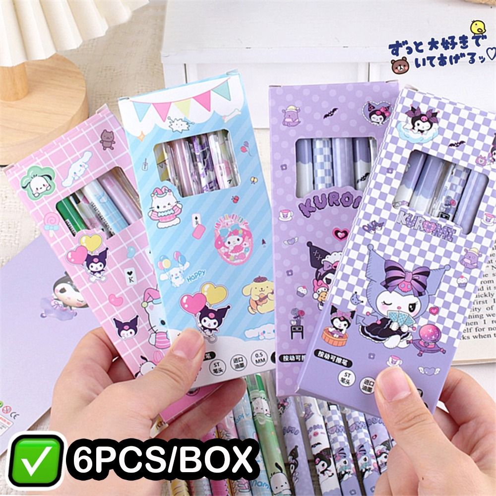 6PCS%20Cute%20Kuromi%20Melody%20Thermal%20Eraser%20Pen%20Blue%20Ink%20Erasable%20Gel%20Pen%20Press%20Aesthetic%200.5mm%20Neutral%20Pen%20School%20Office%20-%20Image%204