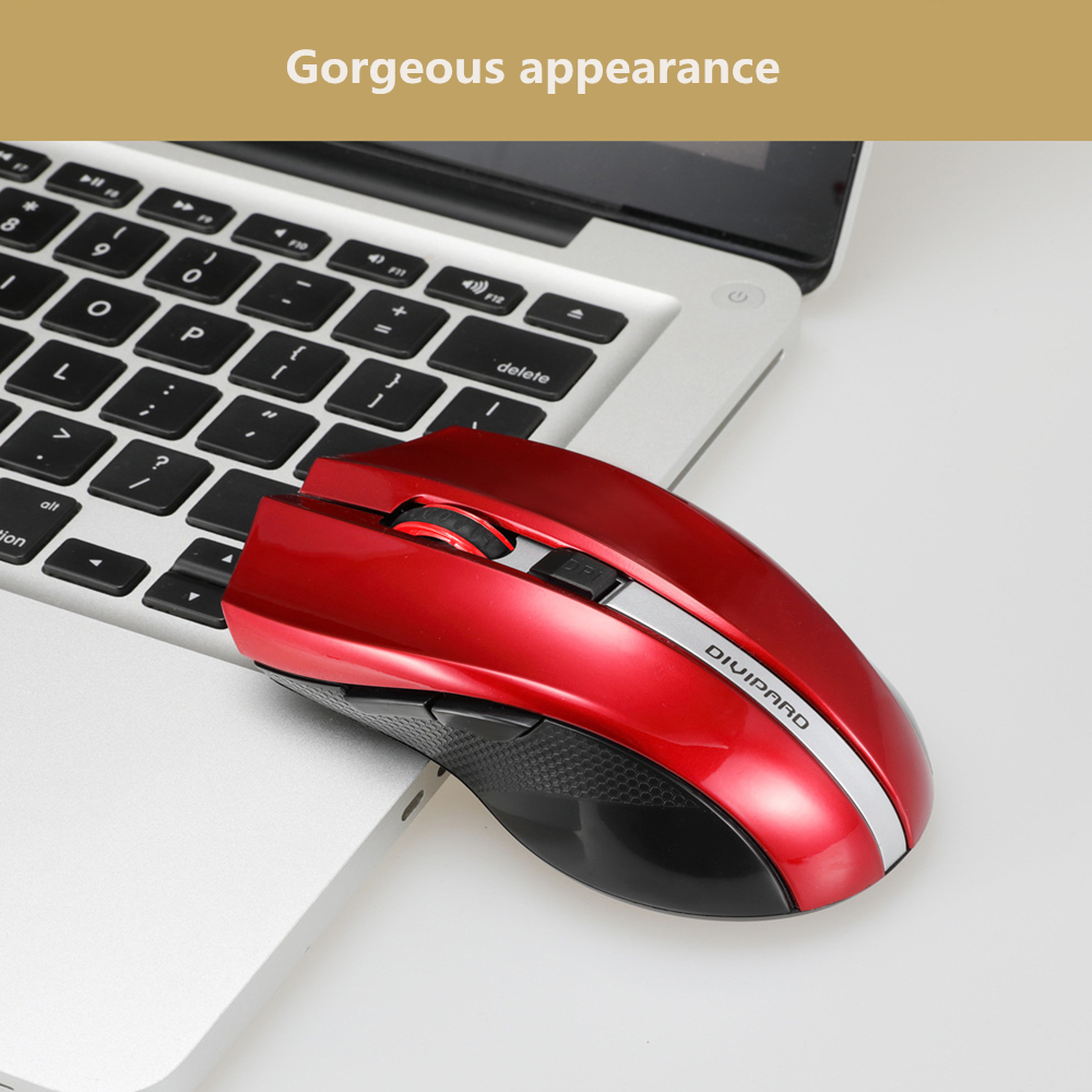 2.4G Wireless Silent Gaming Mouse For Notebook Computers with USB Receiver 2400DPI Optical Gaming Mouse For Windows Mac PC
