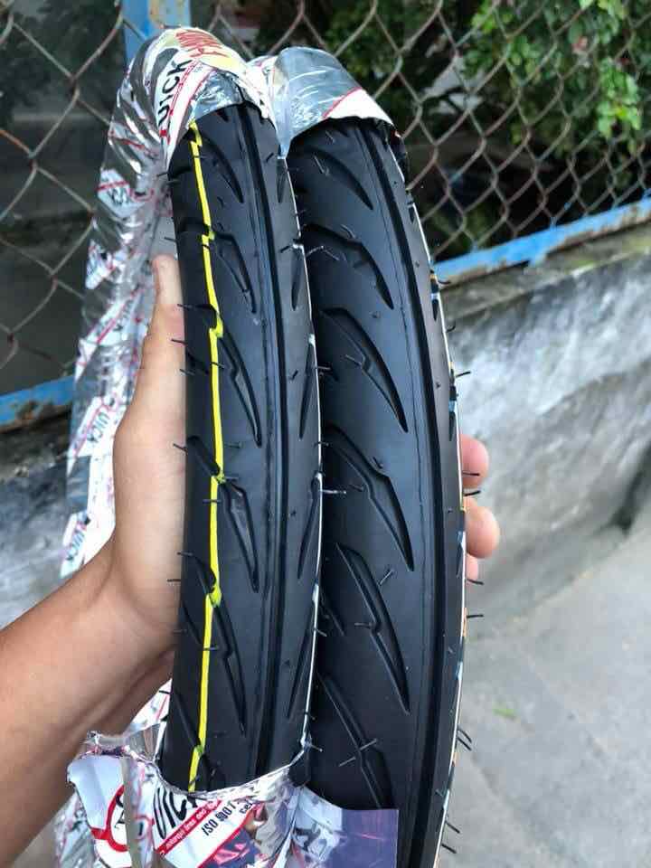 Cặp vỏ quick thai lan size 60 - 70/90 - 17 xe số " có ruột " bao bám đường