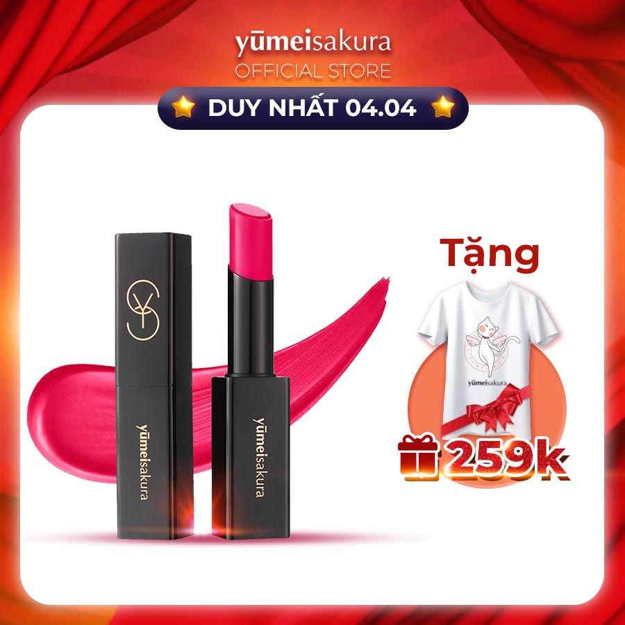 Son Siêu Dưỡng Khóa Màu Hồng Ruby - YMS02 - Dòng Collagen Boosting Yumeisakura thumbnail