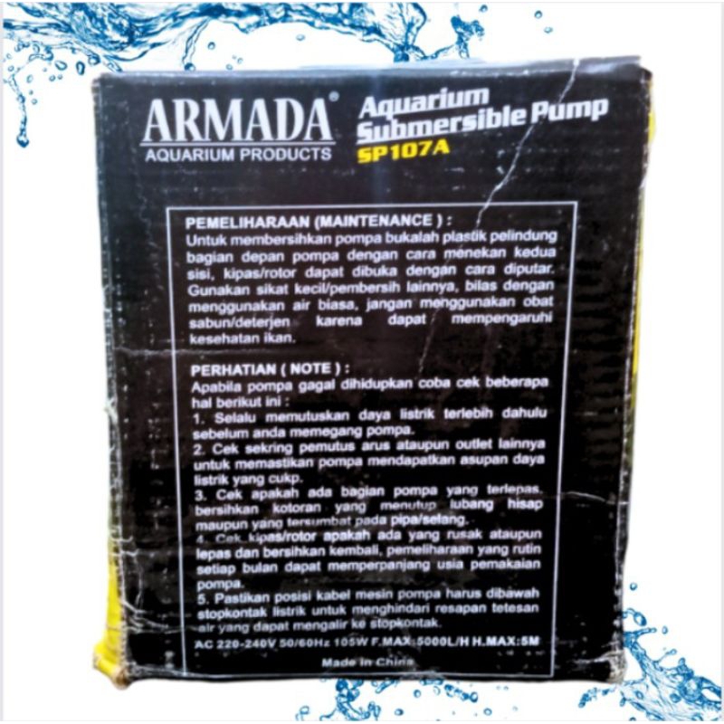 ARMADA SP 107A Submersible Pump Pompa kolam aquarium air mancur