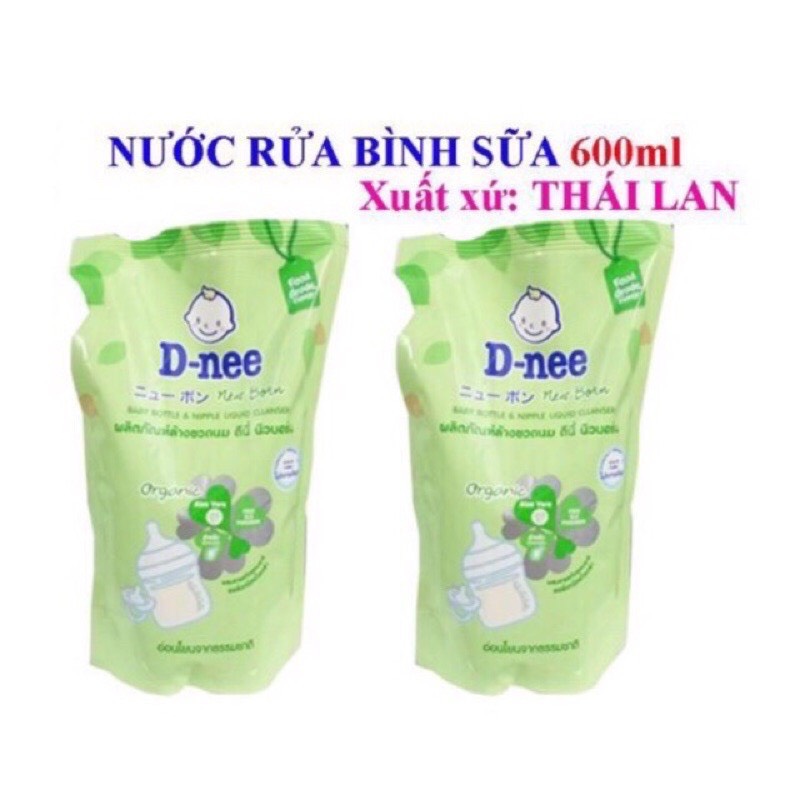 NƯỚC RỬA BÌNH SỮA DNEE ORGANIC 620ML, 600ML DATE MỚI NHẤT