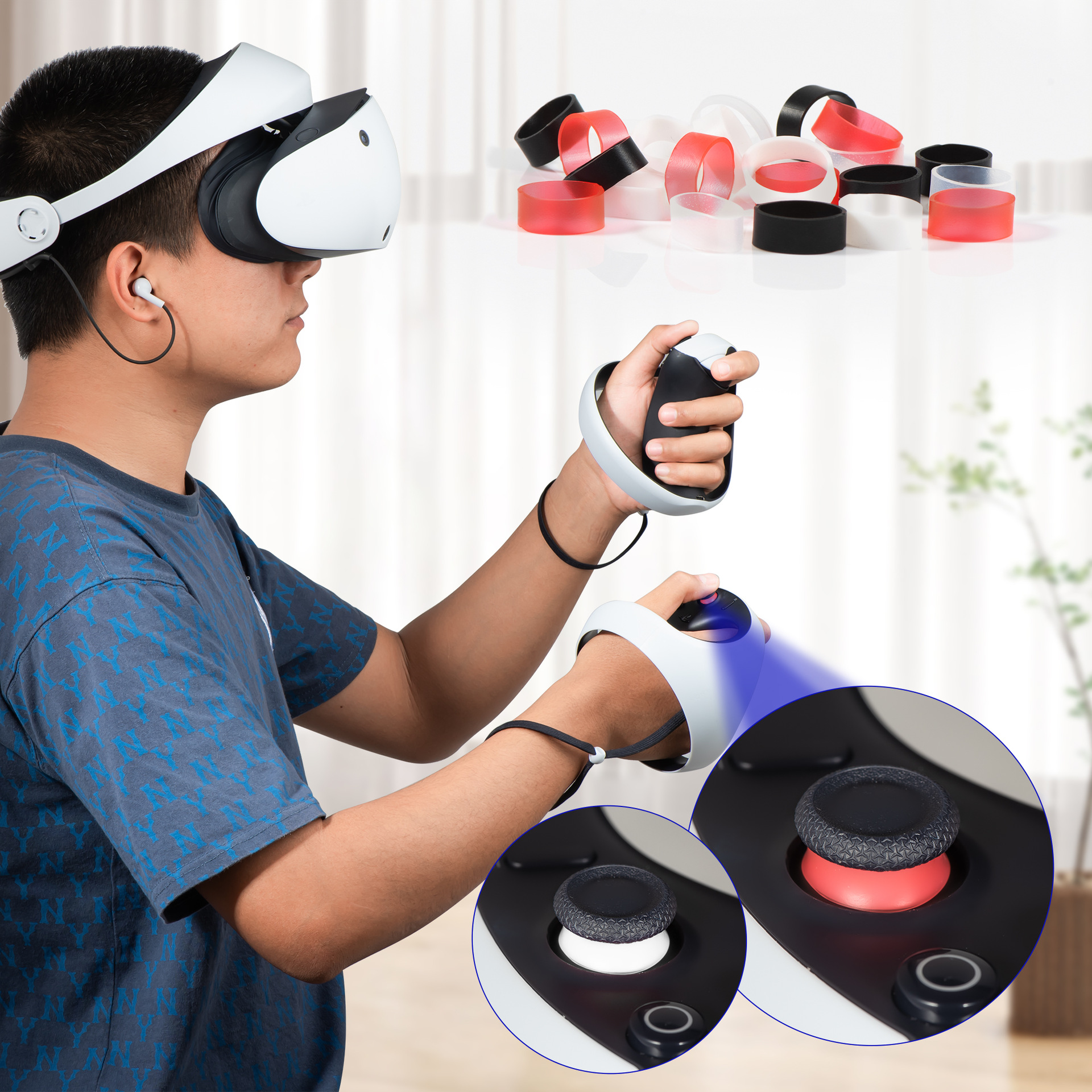 For PlayStation Portal For ROG ALLY Silicone Protective Ring for Steam Deck Console Joystick Protective Ring for PSVR2 Handle Remote Stick Anti-friction Ring