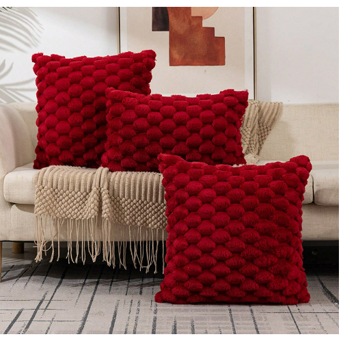 Dựa vào đệm bông tuyết nhung màu be trắng 50x50 45x45cm gối trường hợp 30x50cm sofa dệt kim IKEA dựa vào đệm trường hợp gối Bắc Âu vuông