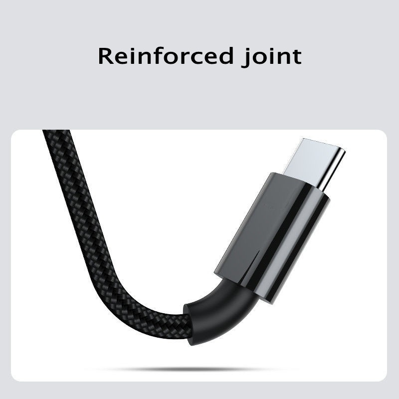 1/2M 6A 66W USB Type C Super Fast Charging Data Cable Durable Nylon Braided Data Cord for Huawei Xiaomi Universal Android