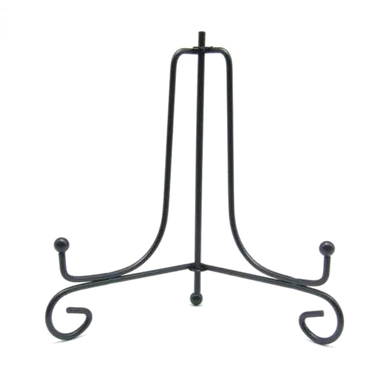 Iron Display Stand Black Iron Easel Plate Display Photo Holder Stand, Displays Picture Frames, Cookbooks, Decorative Plates. 