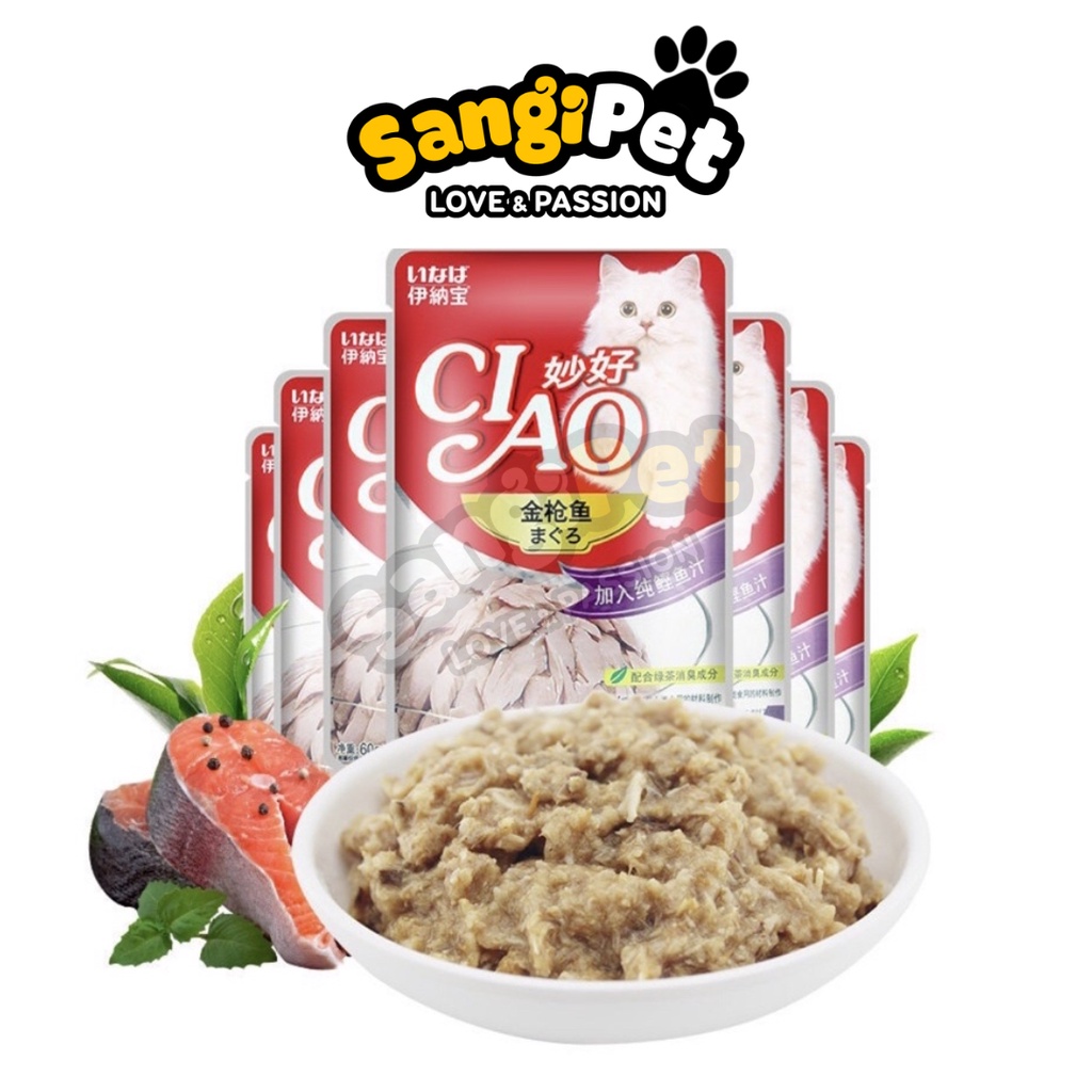 Pate ciao inaba cho mèo 60g - pate ciao 6 vị