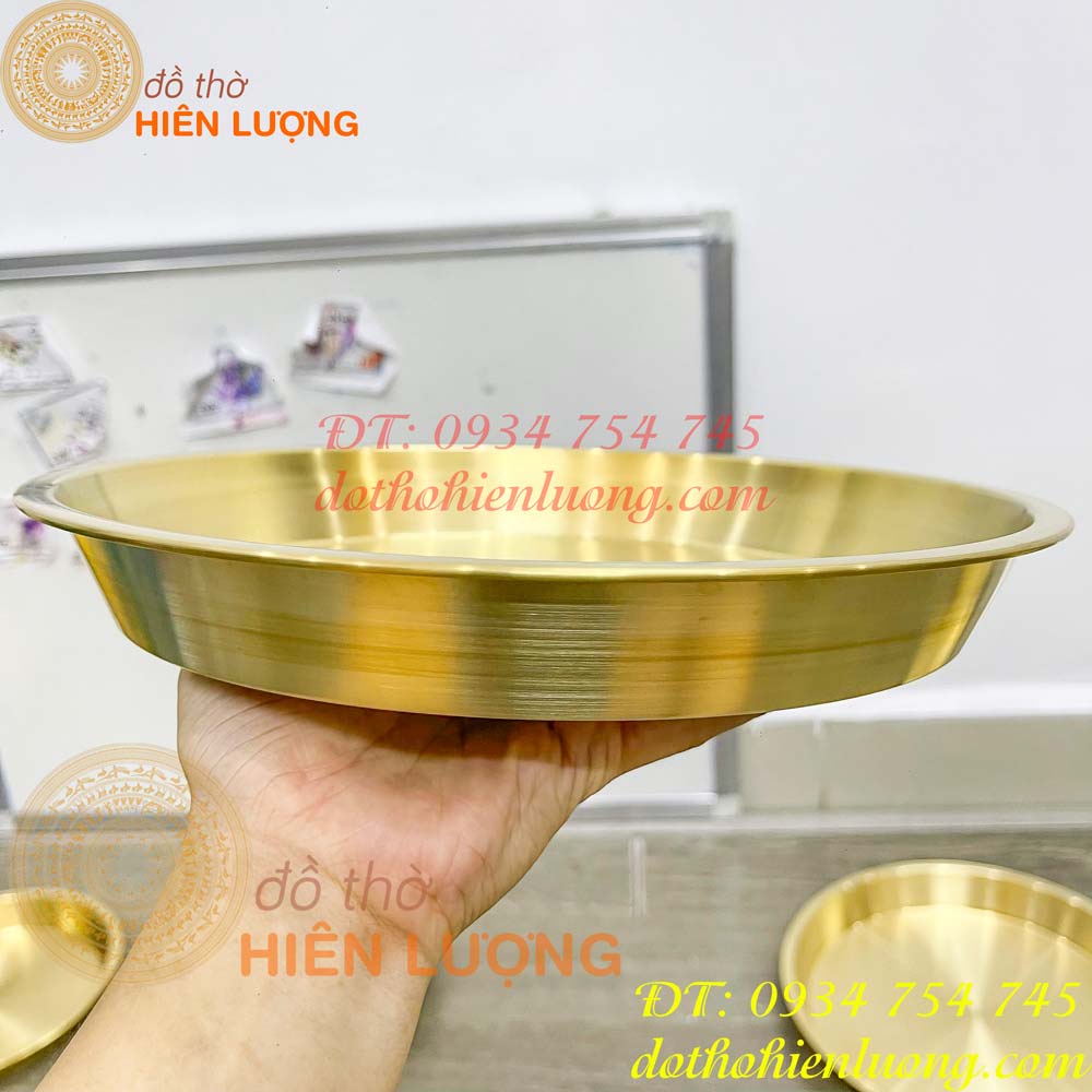 Church flat bottom fruit solid brass dish (1 pc rack)