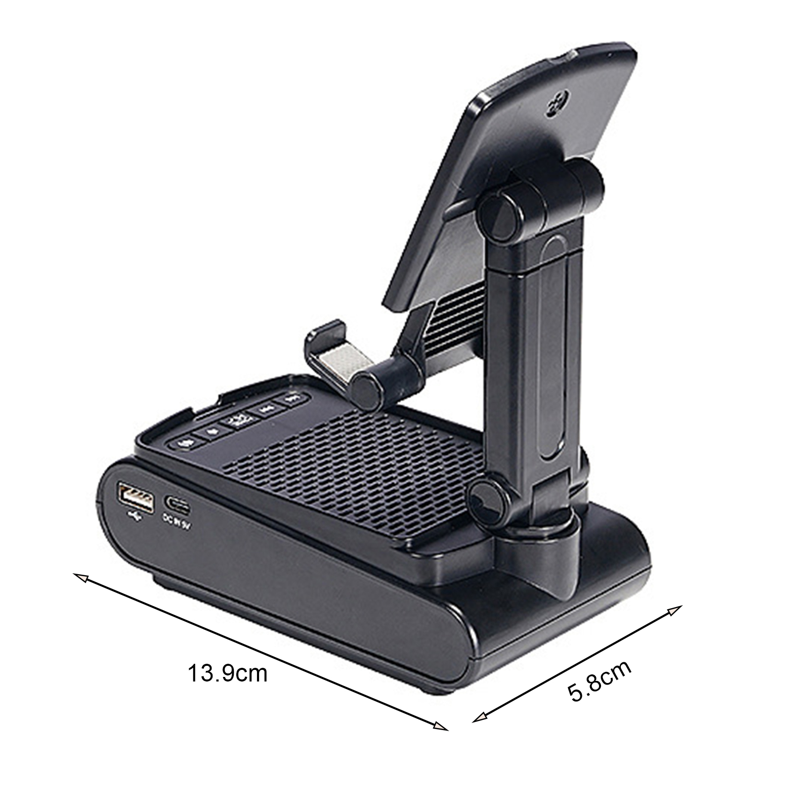 Anxinshui Giá để điện thoại di động với Bluetooth tương thích loa đa mục đích giá đỡ điện thoại Loa Bluetooth không dây điện thoại di động giá để điện thoại đứng