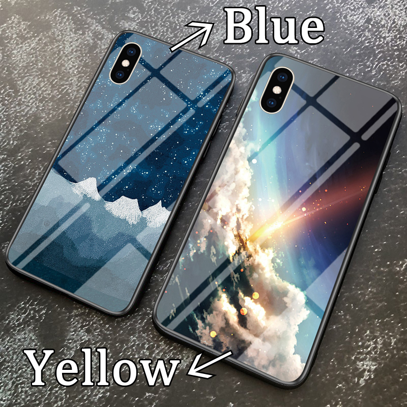 For Redmi Note 14 Phone Case Tempered Glass Protector Rainbow Gradient Fantasy Starry Glass Colorful Cover for Redmi Note 14 Pro Plus Cover Casing HP.