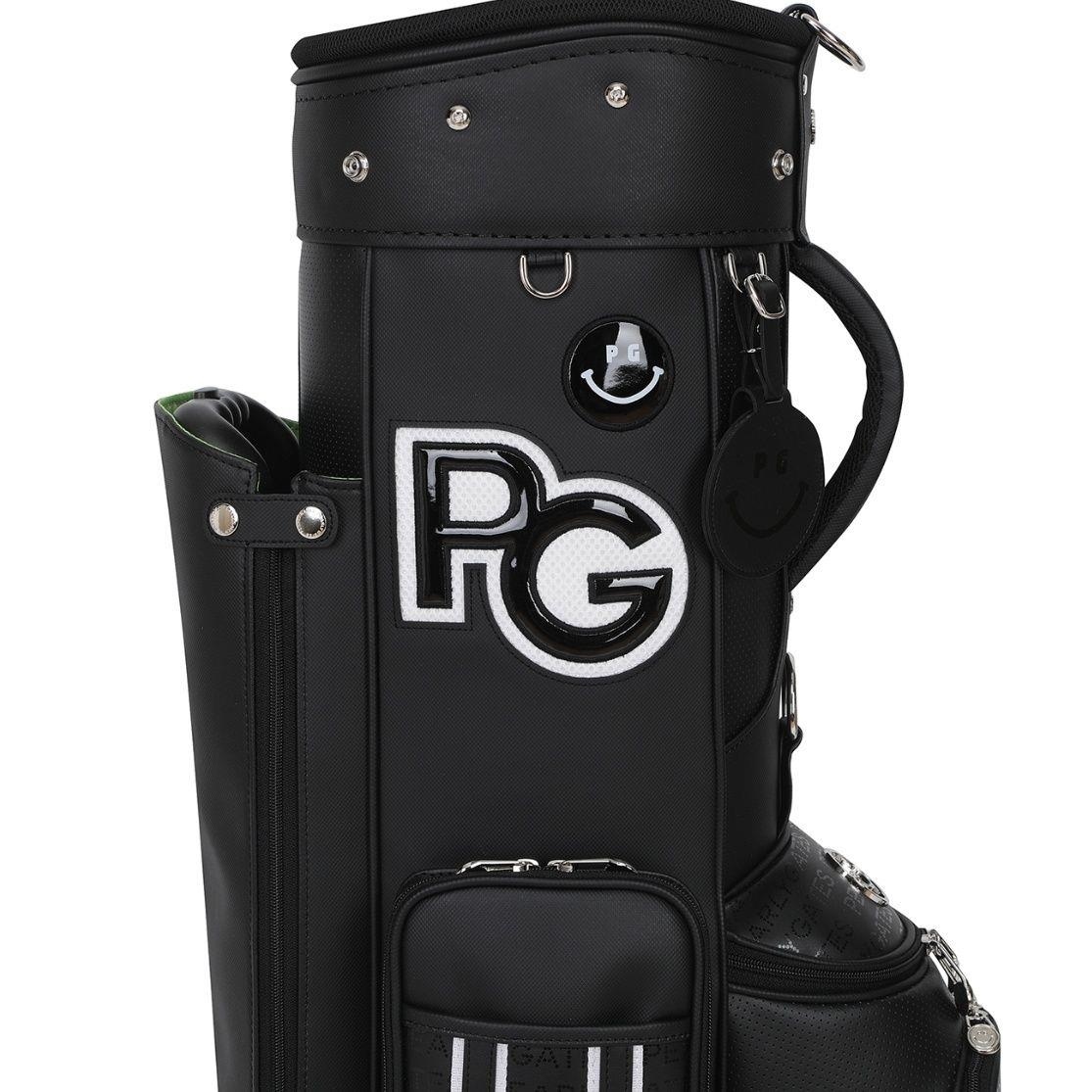 ✠ PEARLY GATES golf bag 23 spring female letter one-shoulder oblique bag  two-wheel smiling face pull wheel bag
