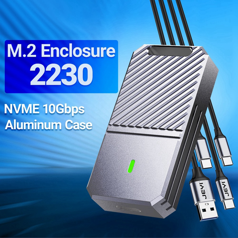 2230 NVMe SSD Enclosure, PCIe USB3.2 10Gbps Aluminum M.2 Case Portable External Solid State Disk Box
