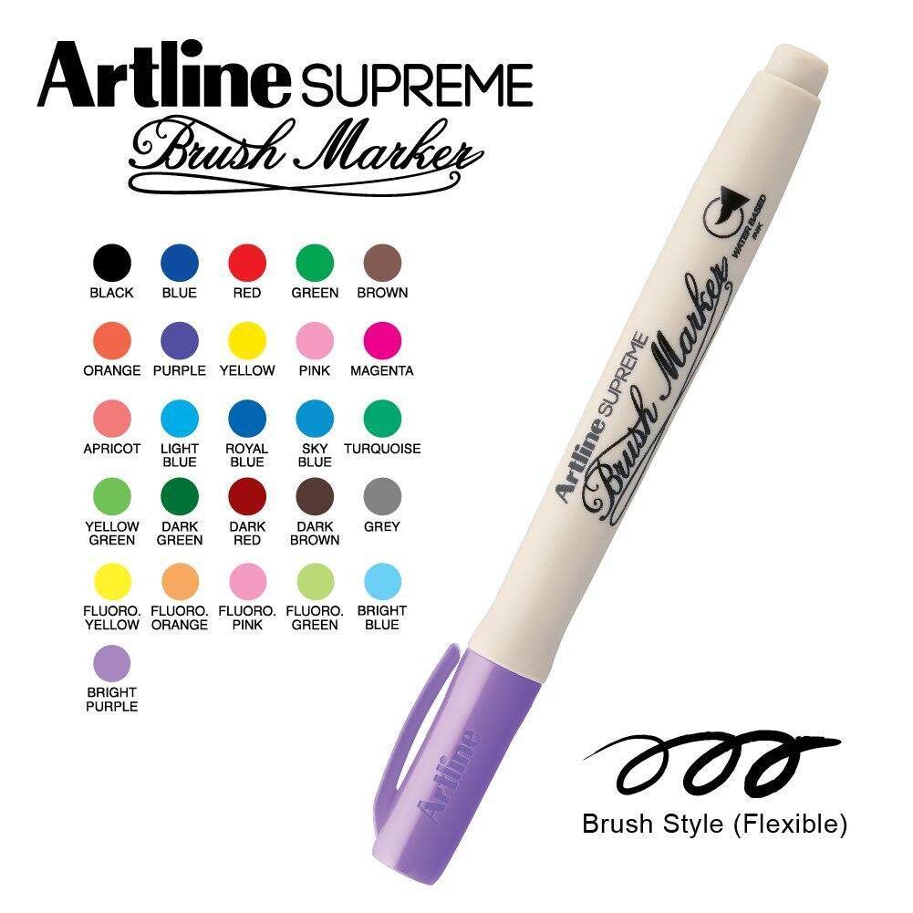 Artline Supreme Brush Marker Brown
