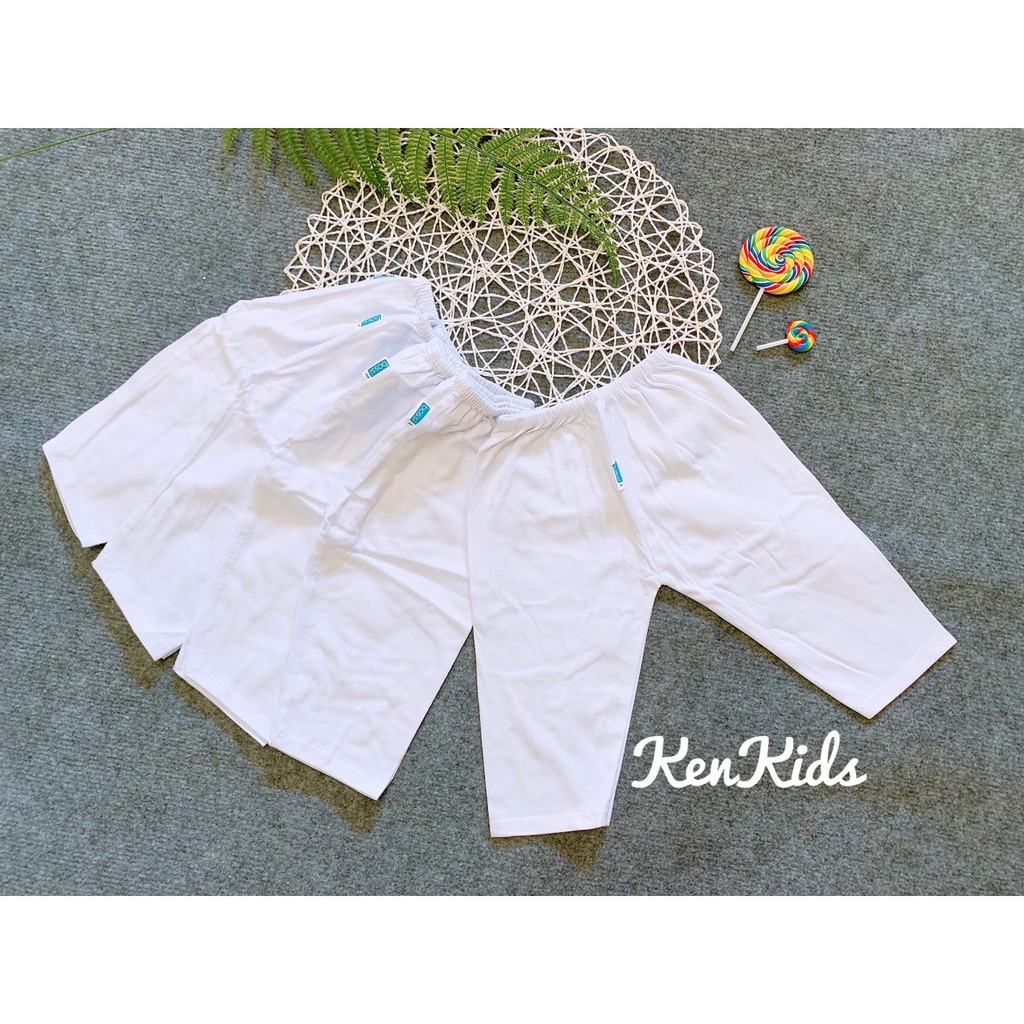Quần dài trắng thun cotton 100% cho bé - 1 cái