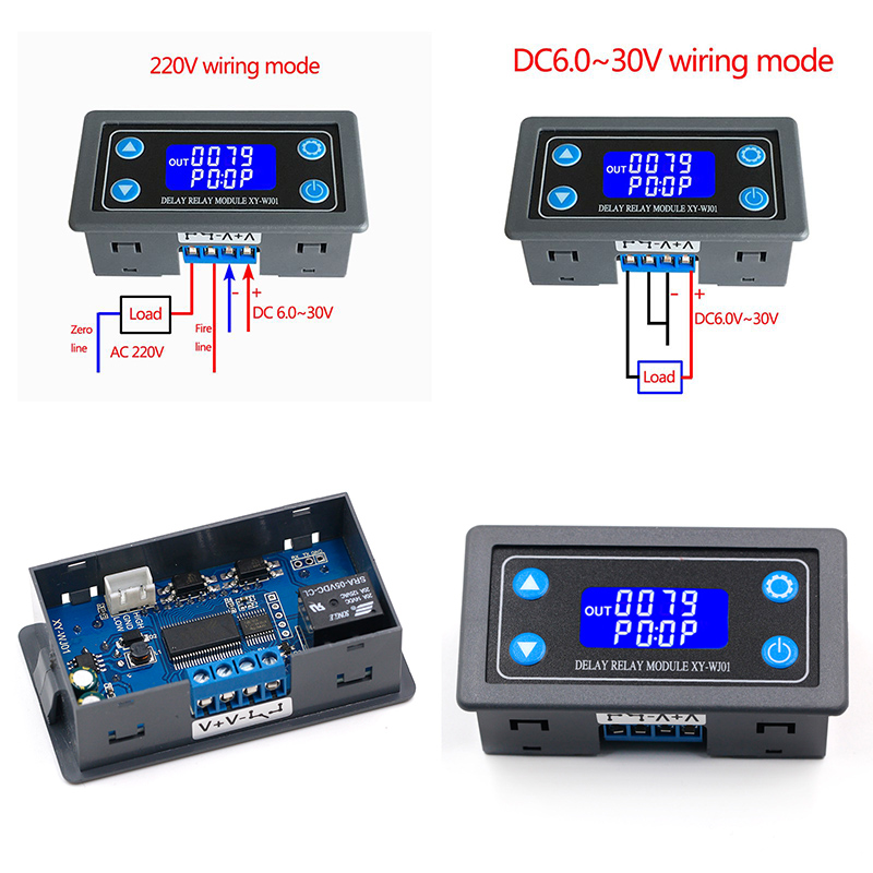 1PCS Time-delayed Trigger Cycle Timing Circuit Switch with Case XY-WJ01 LED Digital Time Delay Relay Switch Module
