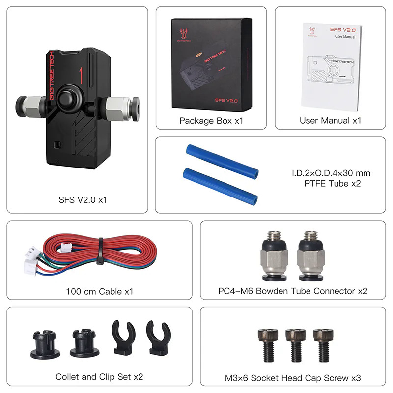 BIGTREETECH BTT SFS V2.0 Smart Filament Sensor 3d Printing Module Break Detection Mastering the Filament State for ender 3 Voron