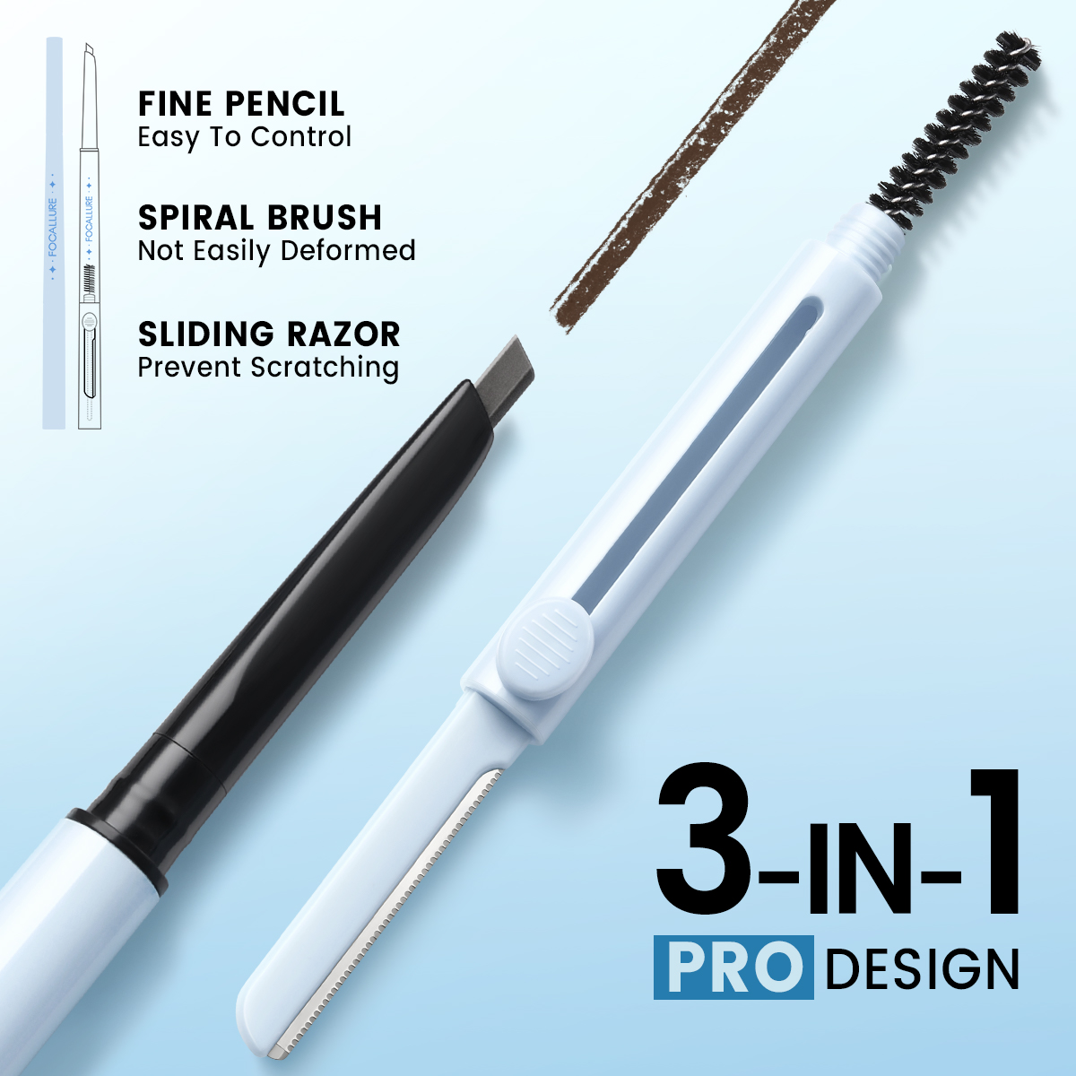 FOCALLURE%203%20Colors%20Eyebrow%20Pencil%20Waterproof%20Long-lasting%203%20In%201%20Ultra%20Fine%20Triangle%20Eye%20Brow%20Makeup%20Cosmetics%20-%20Image%2010