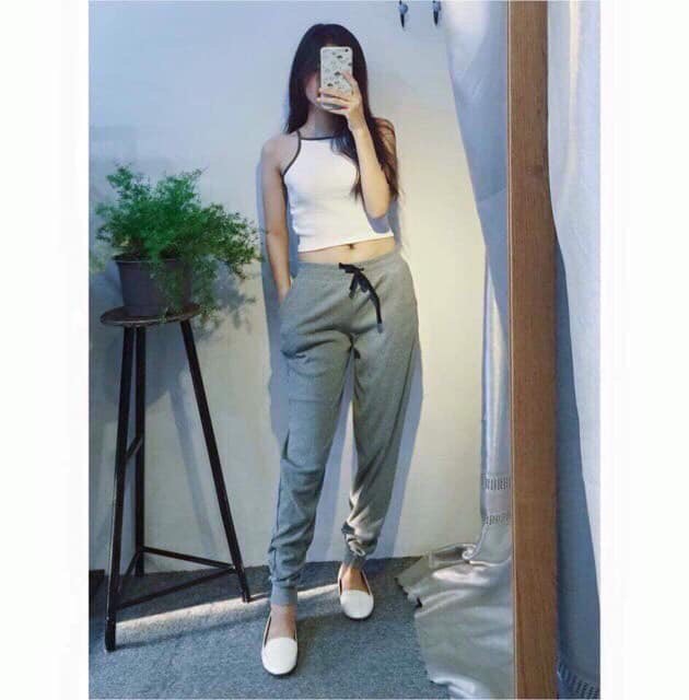 Quần jogger nữ len tăm