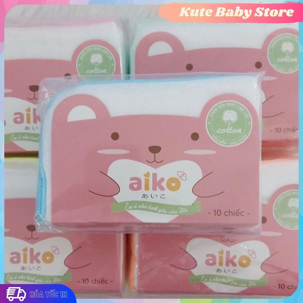 Khăn sữa AIKO 4 lớp xuất nhật 25x35cm