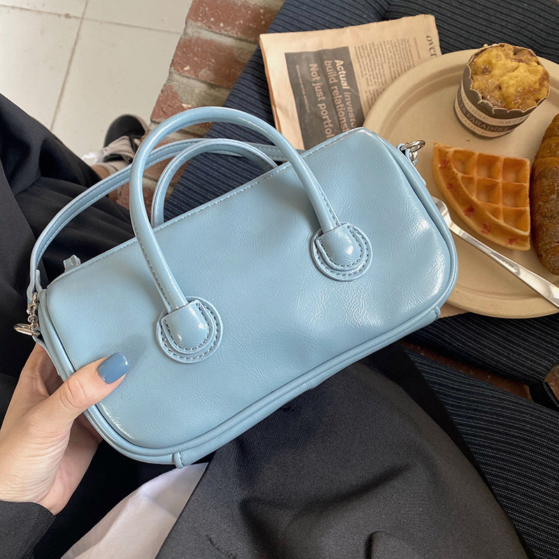 ELACCENT PU Solid Color Women Crossbody Bags Handbag Portable Women Ladies Shoulder Bags Sling Bag for Work Daily