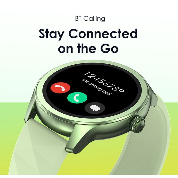 Oraimo Watch 2R Smart Watch OSW-30 Gold / Olive with 1.39 Inch TFT Display and Bluetooth Calling Functionality.
