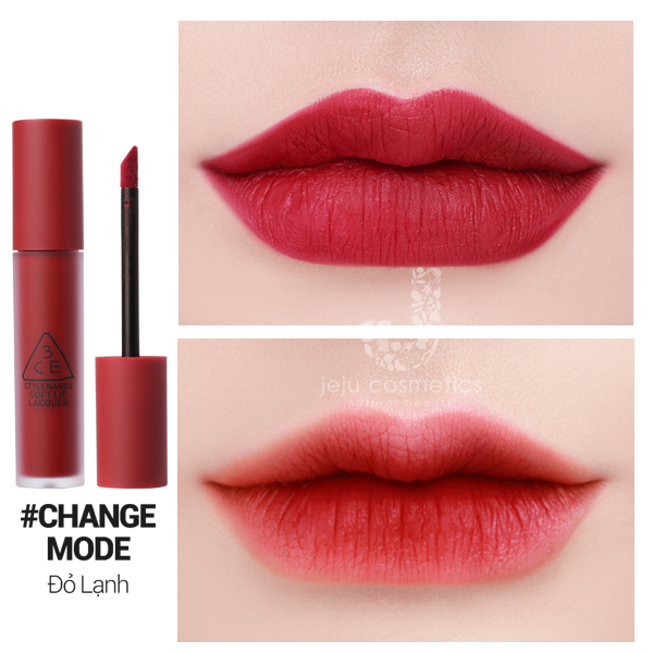 [Genuine] 3CE soft lip lacquer red cold change mode lipstick