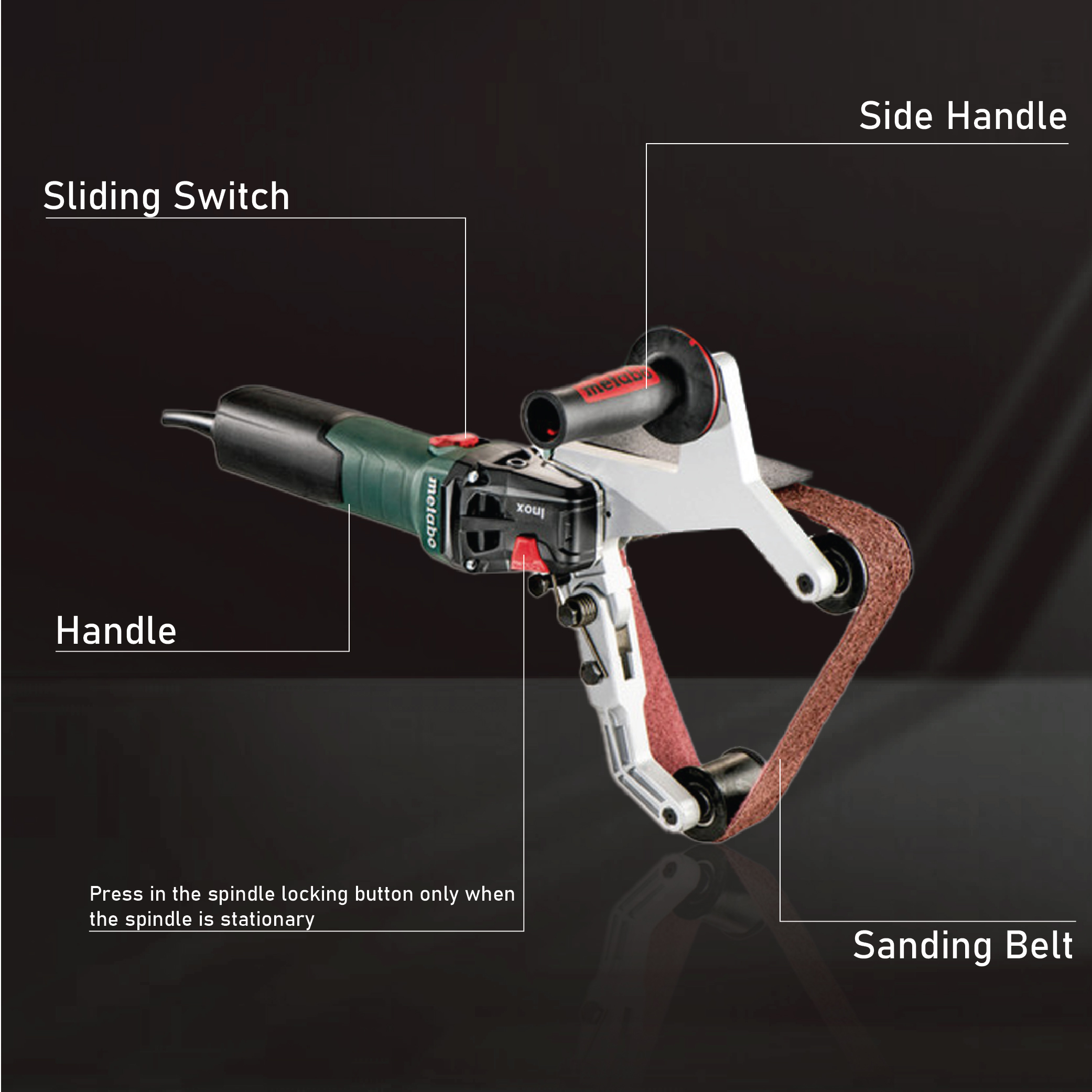 METABO 1550 Watt Wraparound Tube Sander Set For Inox Pipe