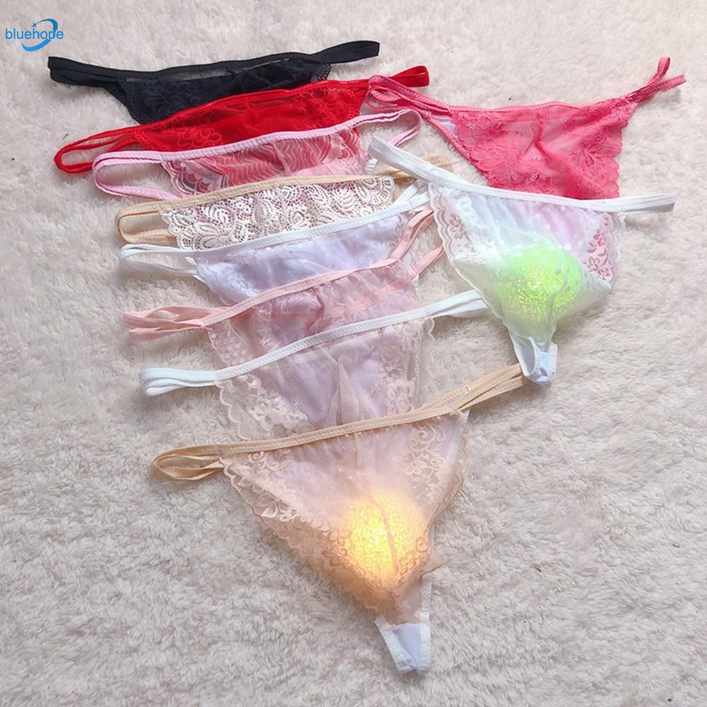 【BLUEHOPE】 Bikini Underpant Breathable Briefs Comfortable G String Pouch Sheer Soft