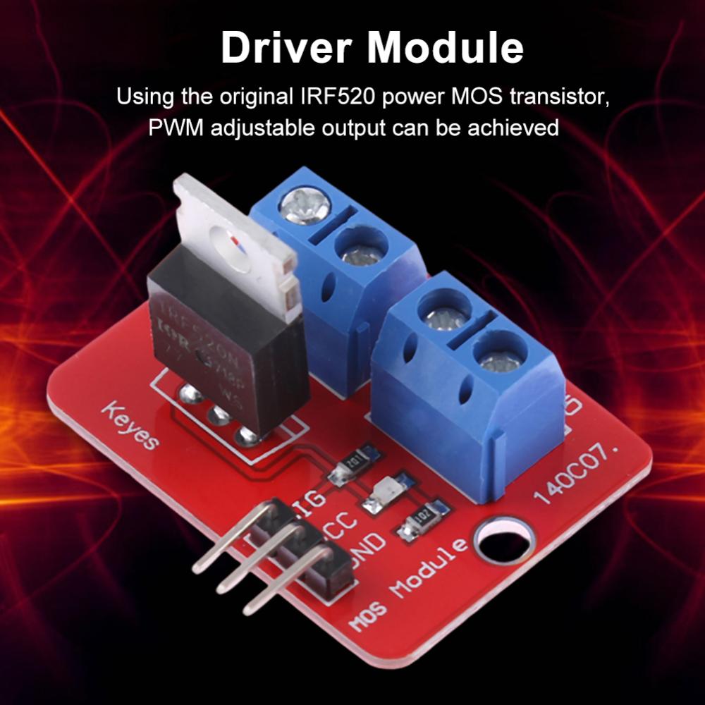 IRF520 MOS Driver Module PWM Adjustment Driver Module for Arduino MCU ARM Raspberry Pie