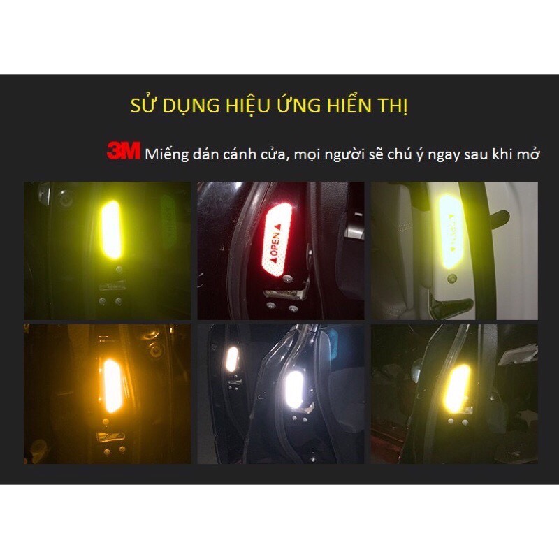 BỘ 4 TEM PHẢN QUANG OPEN GẮN CÁNH CỬA TRÁNH VA CHẠM