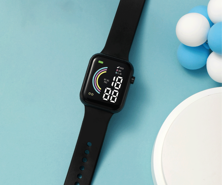 Minimalist LED Digital Watch for All Ages with Simple Time Display and ...