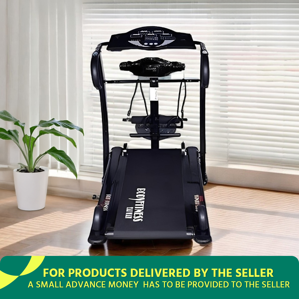 6 Way Manual Treadmill - Black