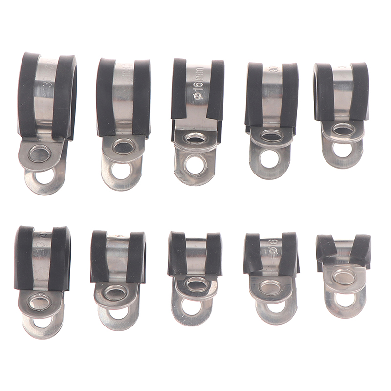 2pcs%20Rubber%20Lined%20P%20Clips%20Cable%20Mounting%20Hose%20Pipe%20Clamp%20GENGLI%20-%20Image%203
