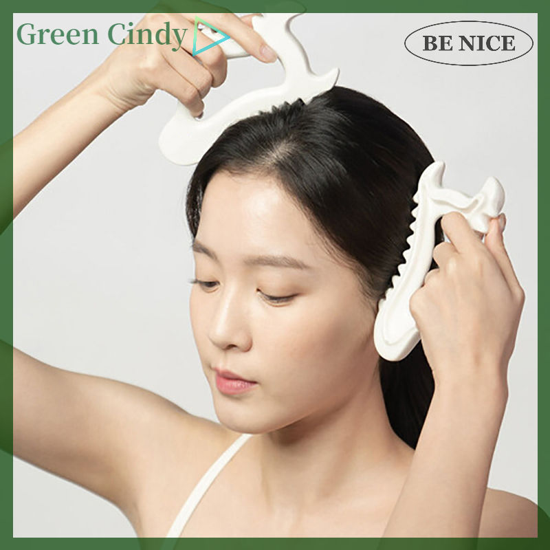 [Green Cindy] Gua Sha Ceramic Rectangle Shape Facial Body Massage Board Tool Portable