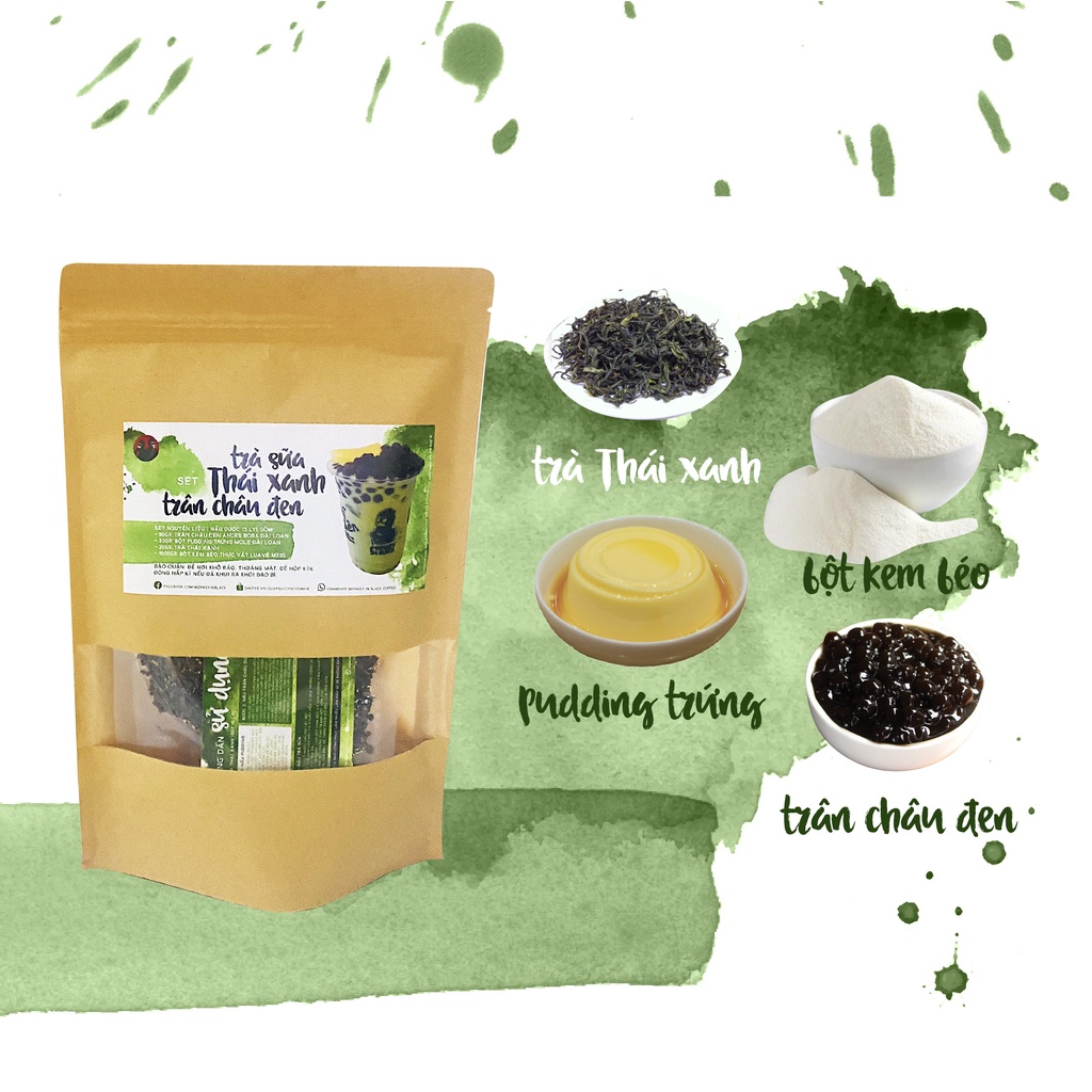 COMBO TRÀ SỮA THÁI XANH