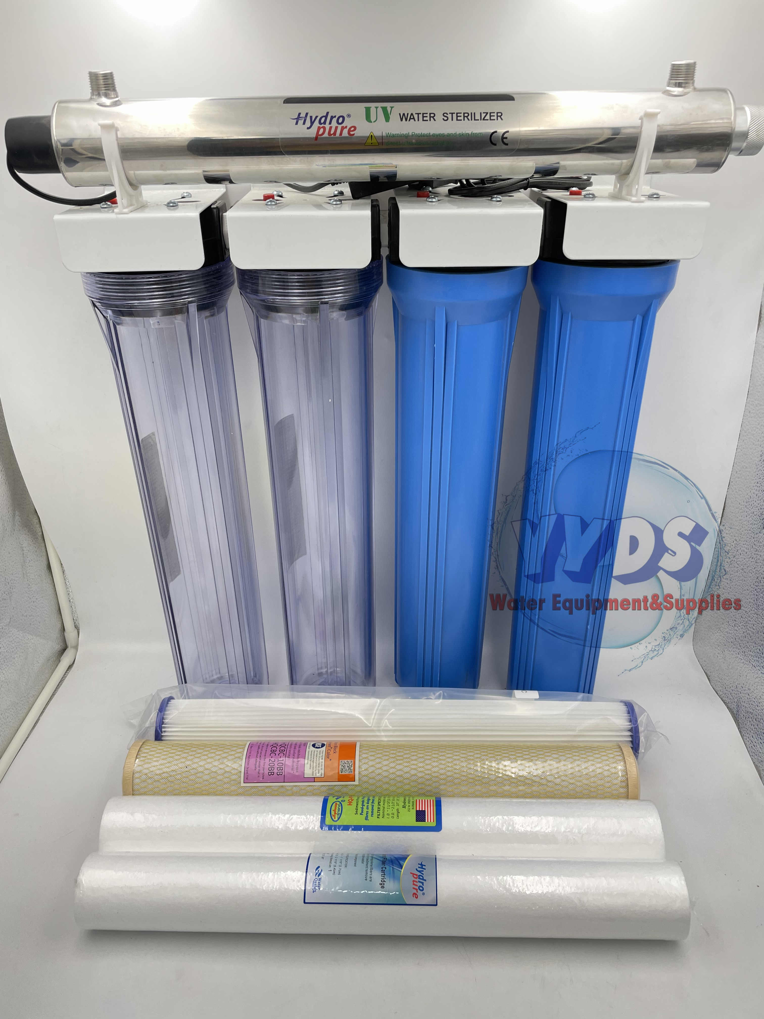 3/4/5 Stage Deep Well Water Filter housing with UV Sterilizer 25w Free