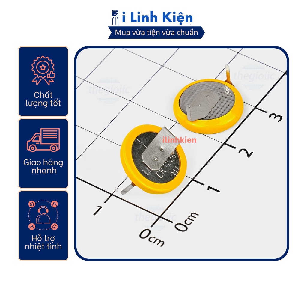 Pin CR1220 hàn mạch chân nằm chất lượng tốt