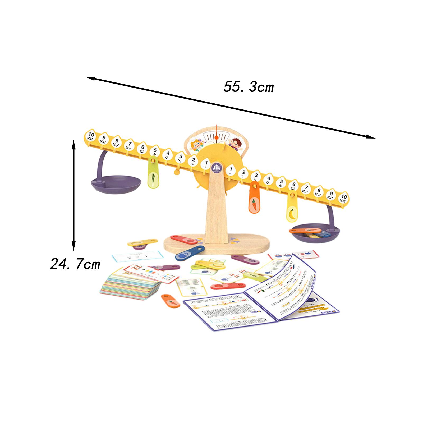 gamchiano Math Balance Math Learning Game Fine Motor Skill Fun Interactive Montessori Toy Mathematics Manipulative for Teaching Prop