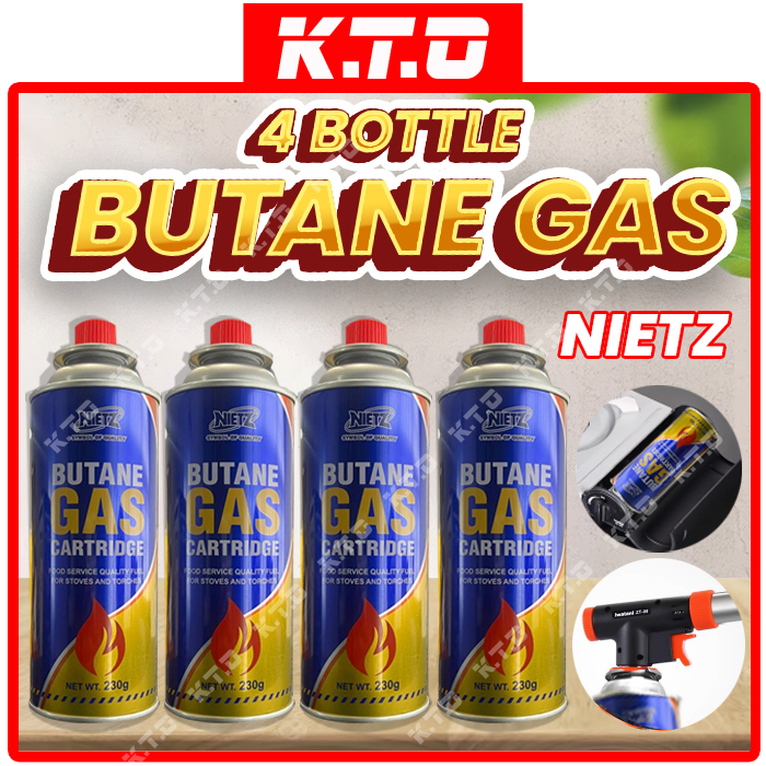 4 Bottles Liquefied Butane Gas Cartridge Portable Gas Stove Cartridge