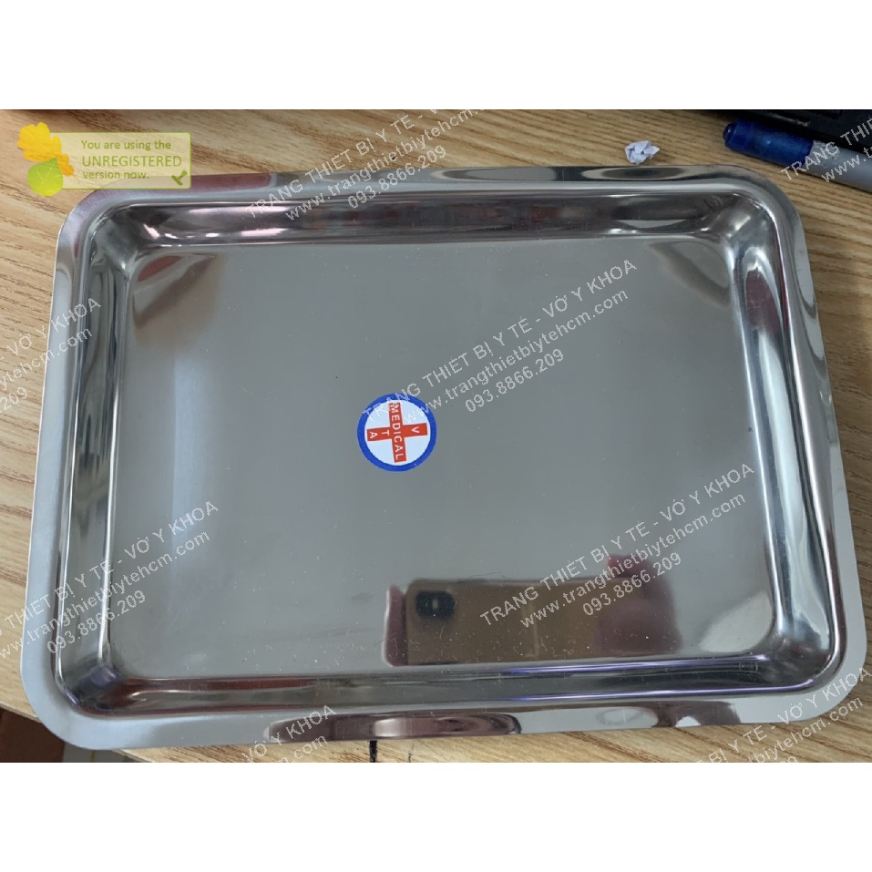 Khay chữ nhật, khay inox y tế các kích cỡ