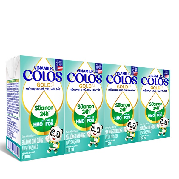 Lốc 4 hộp sữa bột pha sẵn colos gold 110ml