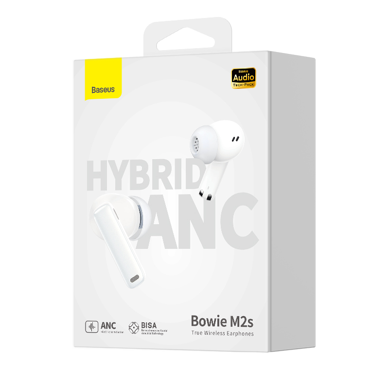 Baseus M2s ANC Tai Nghe Bluetooth 5.3 khử tiếng ồn chủ động 48dB 4-Mic độ trễ thấp Điện Thoại Earbuds Tai nghe không dây thật