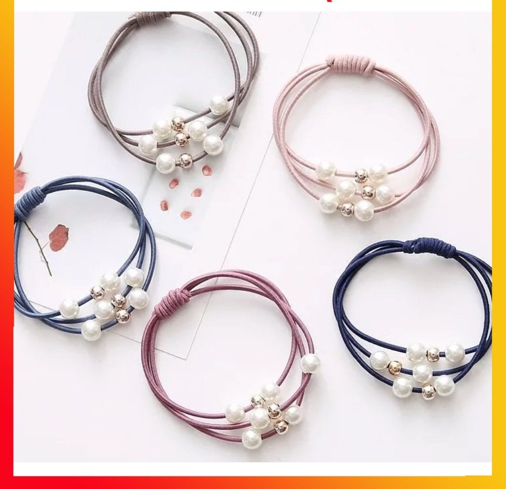 Dây cột tóc siêu xinh dây thun buộc tóc nữ Hàn Quốc hot trend