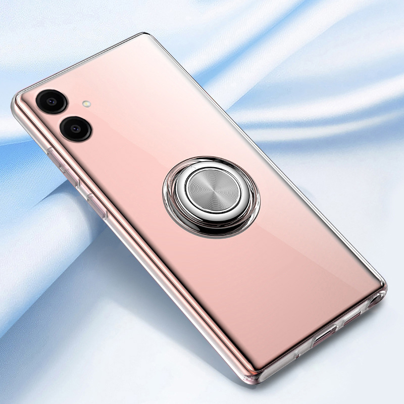 Phone case For Samsung Galaxy A07 Back cover Ring Holder Phone Case Ultra Thin Transparent Car Navigation Silicone Clear Cases For Galaxy A07 Cover cases.