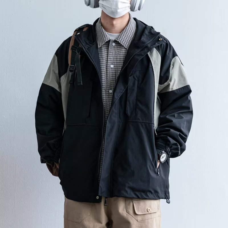 SUPEEON丨Vintage cargo jacket hooded jacket couple loose casual versatile cargo jacket