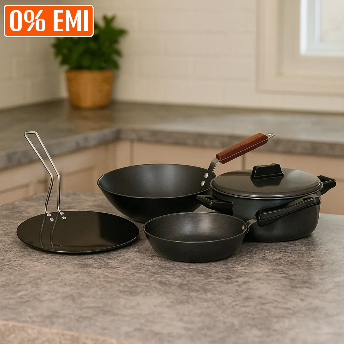 Hawkins Futura Cookware Set (ASET1) Pc Cookware Set (Hard Anodised,  Aluminium, Piece)