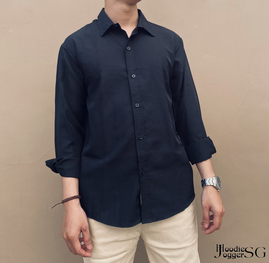 (Size Đến 6XL) Áo sơ mi lụa dài tay nam nữ, chất mát.