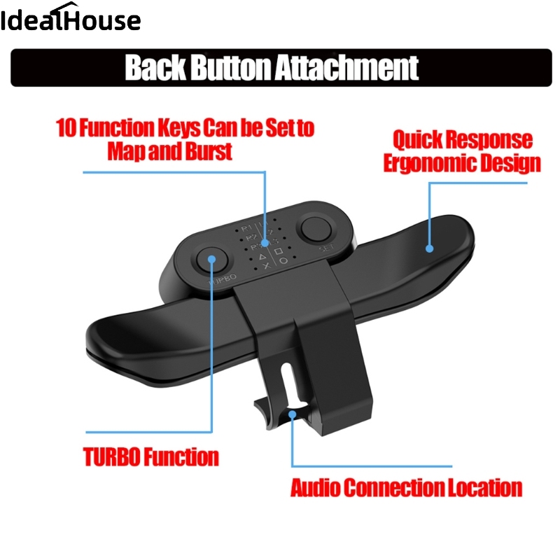 IDealHouse new Extended Gamepad Back Button Attachment Gamepad Back Button Compatible For Ps4 Game Controller Accessories【cod】