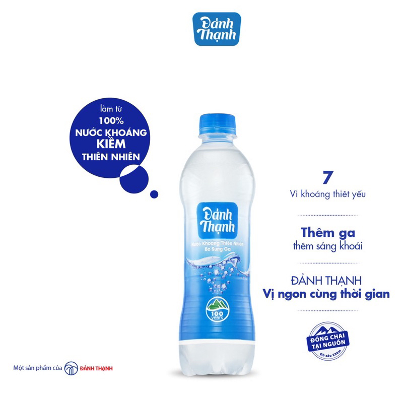 Nước Khoáng Có Ga Đảnh Thạnh 430ml (Thùng 24 Chai)